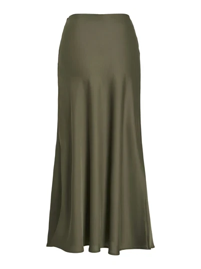Vila - VIEllette HW Midi Nederdel - Dusty Olive